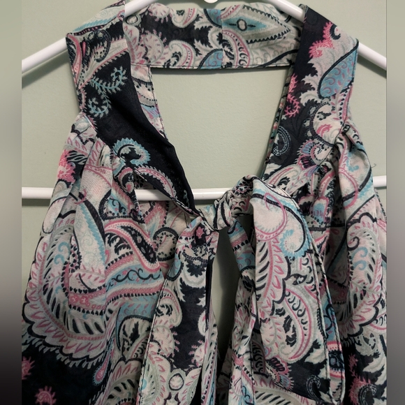 Banana Republic tie neck layered blouse - Picture 2 of 6